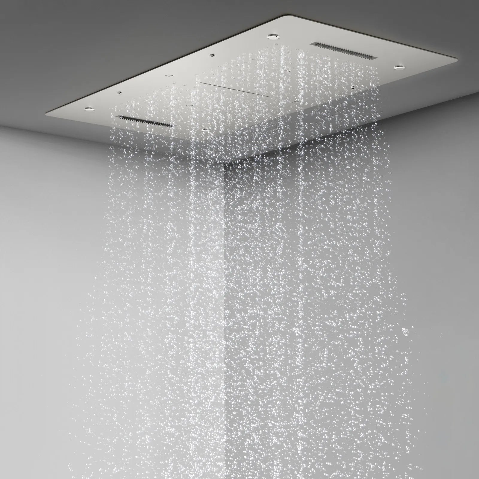 MAXTOR 1000x500mm 5-Function LED Ceiling Rain Shower-SHE2009 Brushed Nickel