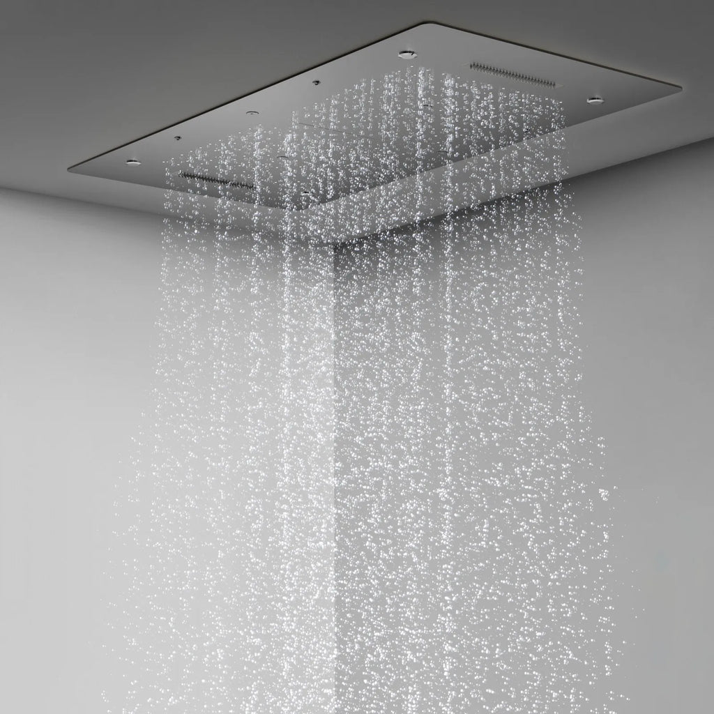 MAXTOR 1000x500mm 5-Function LED Ceiling Rain Shower-SHE2009 Brushed Gun Metal