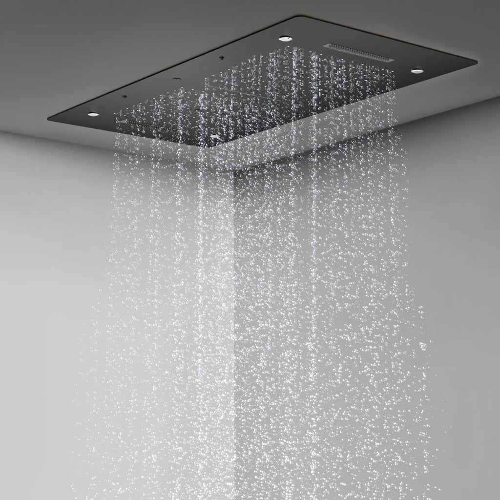 MAXTOR 1000x500mm 5-Function LED Ceiling Rain Shower-SHE2009 Matte Black