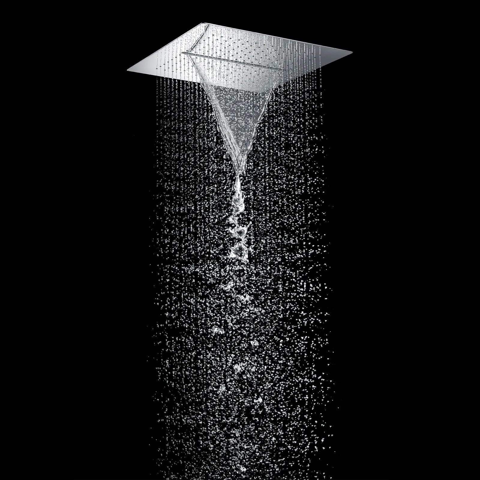 MAXTOR 400x400mm 2-Function Rain & Waterfall Ceiling Shower Head-SHF0340