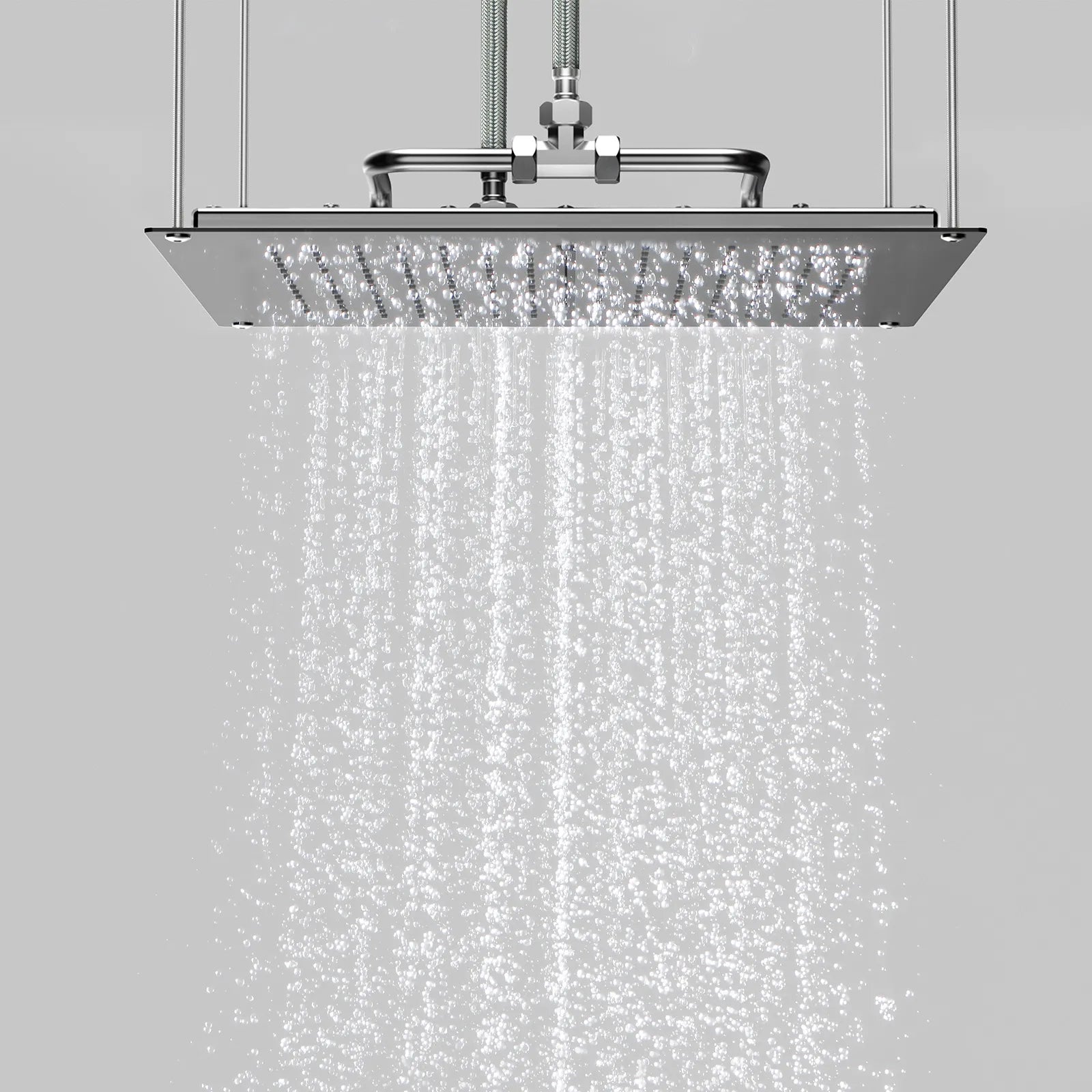 MAXTOR 400x400mm 2-Function Rain & Waterfall Ceiling Shower Head-SHF0340 Brushed Gun Metal