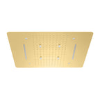 MAXTOR 480x590mm 3-Function Rain + Mist Spray + Dual Waterfall Ceiling Shower Head-SHF034859 Brushed Gold