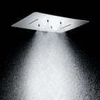 MAXTOR 480x590mm 3-Function Rain + Mist Spray + Dual Waterfall Ceiling Shower Head-SHF034859