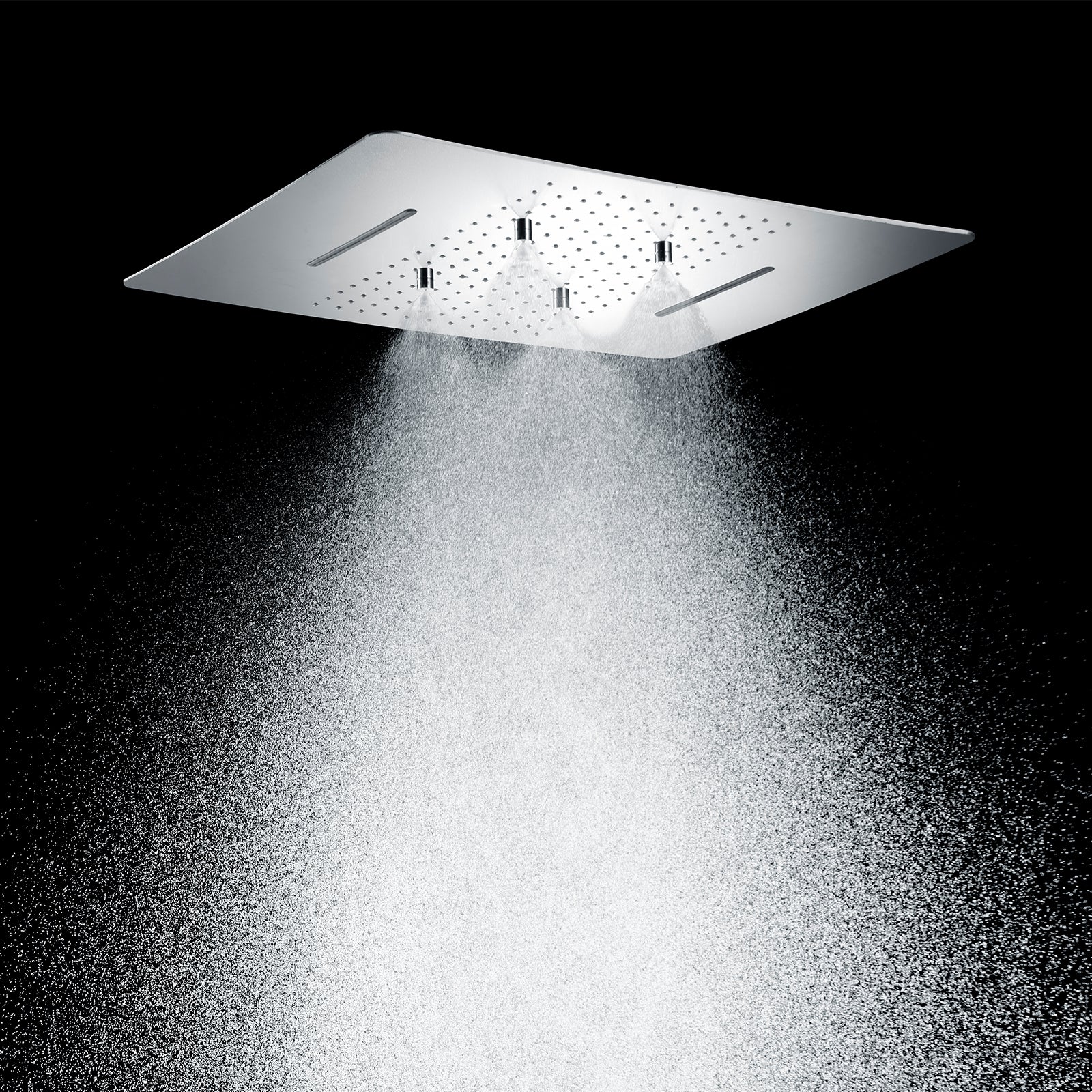 MAXTOR 480x590mm 3-Function Rain + Mist Spray + Dual Waterfall Ceiling Shower Head-SHF034859