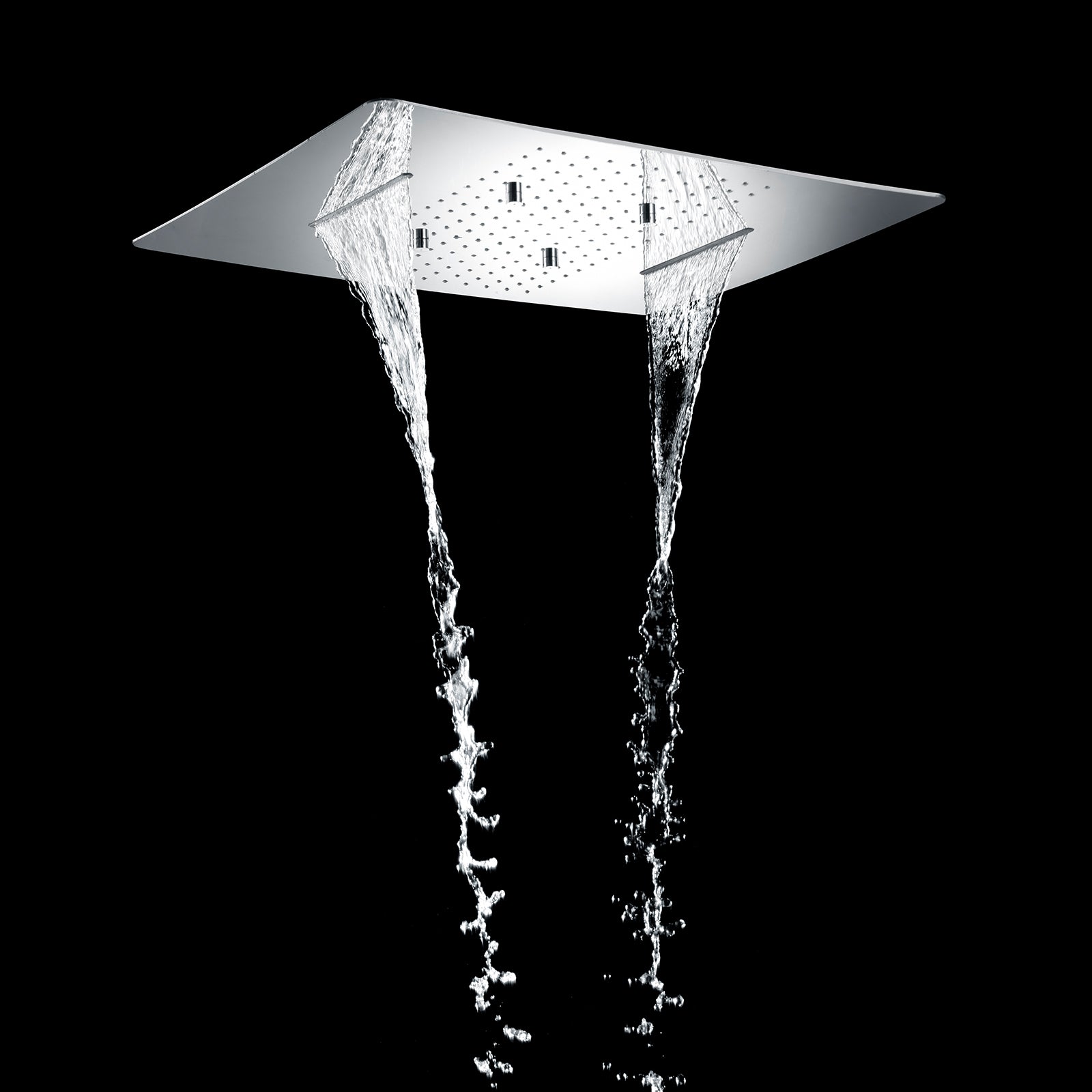 MAXTOR 480x590mm 3-Function Rain + Mist Spray + Dual Waterfall Ceiling Shower Head-SHF034859