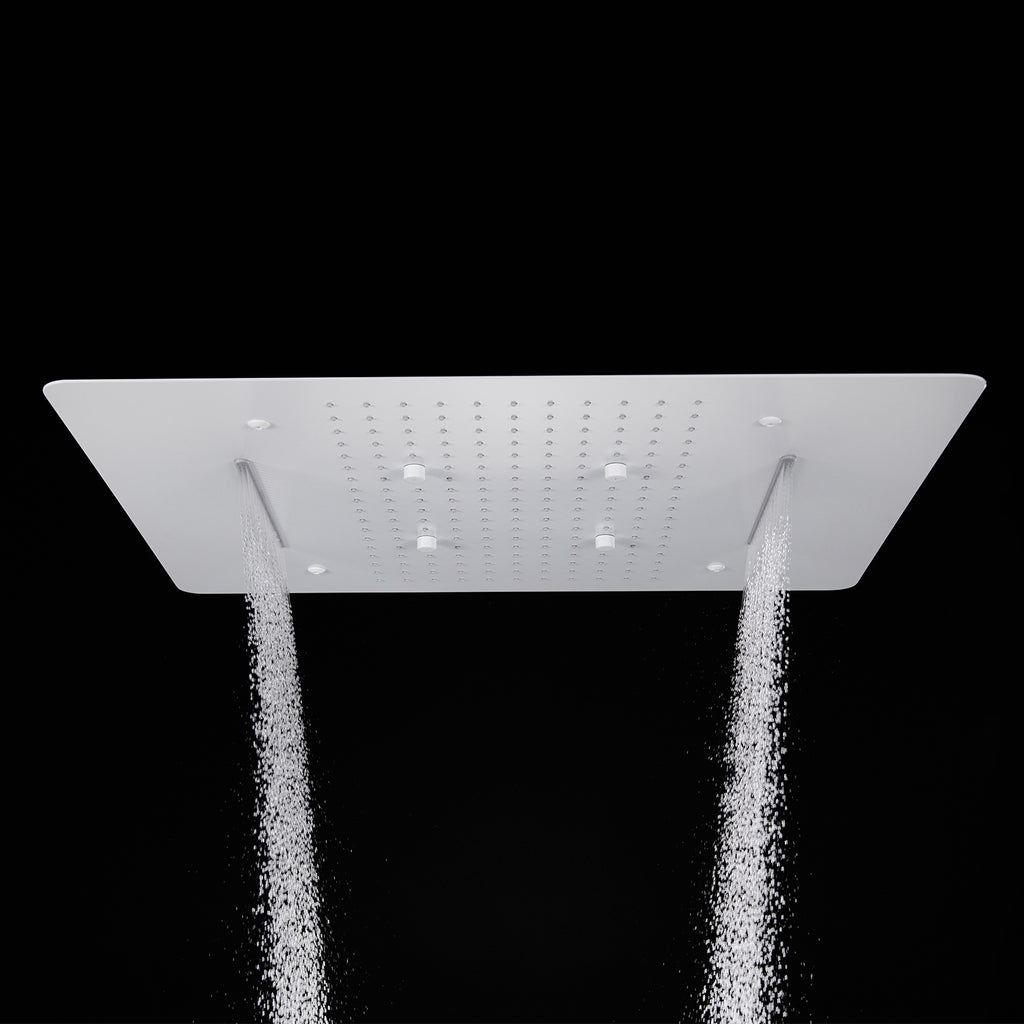 MAXTOR 480x590mm 3-Function Rain + Mist Spray + Dual Waterfall Ceiling Shower Head-SHF034859