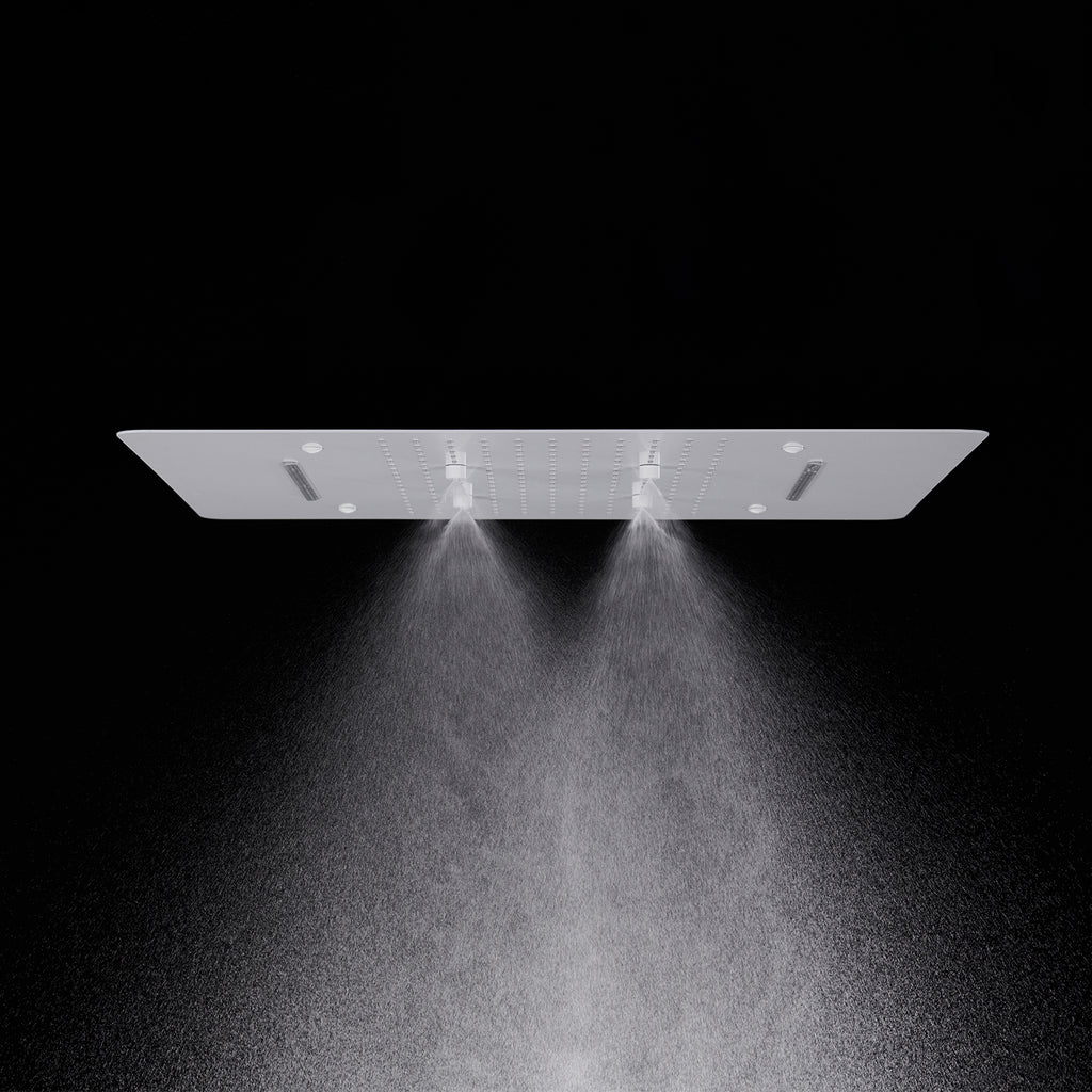 MAXTOR 480x590mm 3-Function Rain + Mist Spray + Dual Waterfall Ceiling Shower Head-SHF034859