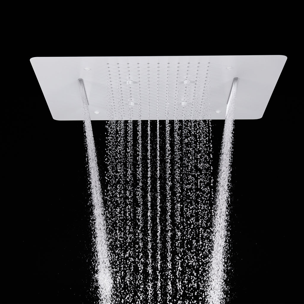 MAXTOR 480x590mm 3-Function Rain + Mist Spray + Dual Waterfall Ceiling Shower Head-SHF034859