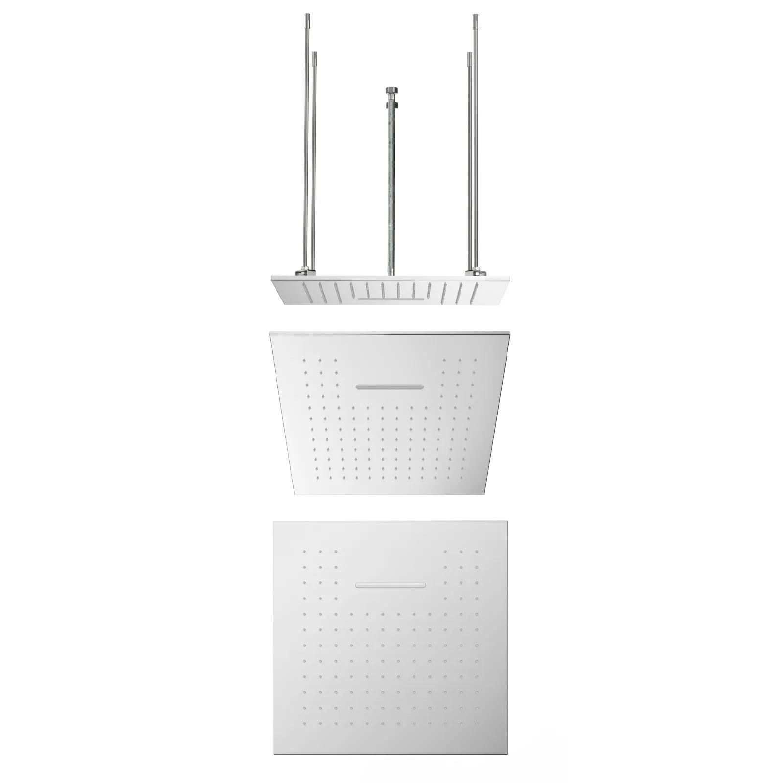 500x500mm Dual-Function Rain & Waterfall Ceiling Shower Head – SUS304 -SHF2002