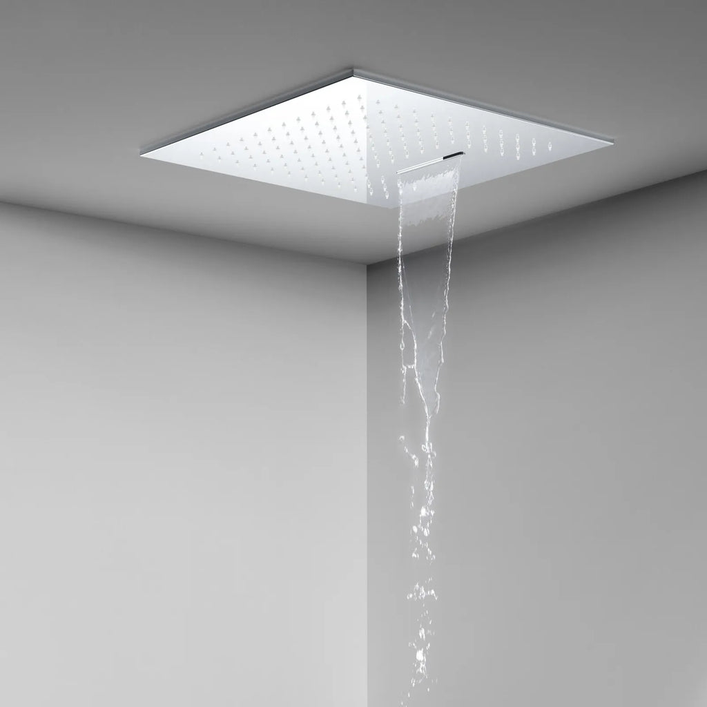 500x500mm Dual-Function Rain & Waterfall Ceiling Shower Head – SUS304 -SHF2002