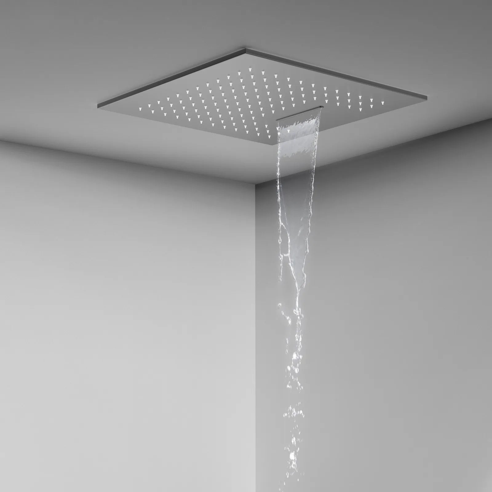 500x500mm Dual-Function Rain & Waterfall Ceiling Shower Head – SUS304 -SHF2002