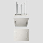 MAXTOR 500x500mm 3-Function Rain + Dual Waterfall + Water Column Ceiling Shower Head-SHF2003 Brushed Nickel