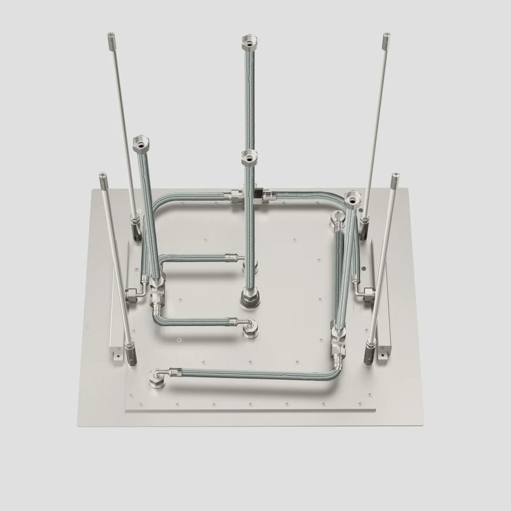 MAXTOR 500x500mm 3-Function Rain + Dual Waterfall + Water Column Ceiling Shower Head-SHF2003