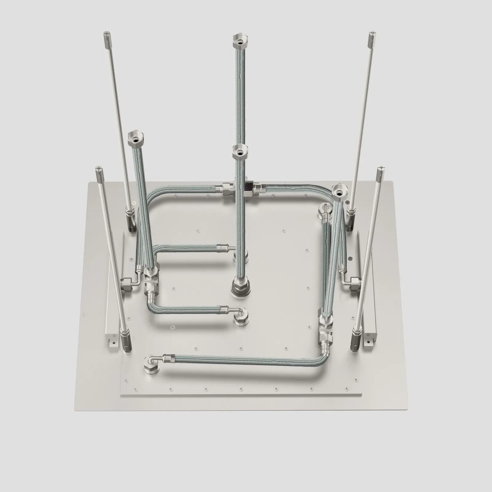 MAXTOR 500x500mm 3-Function Rain + Dual Waterfall + Water Column Ceiling Shower Head-SHF2003