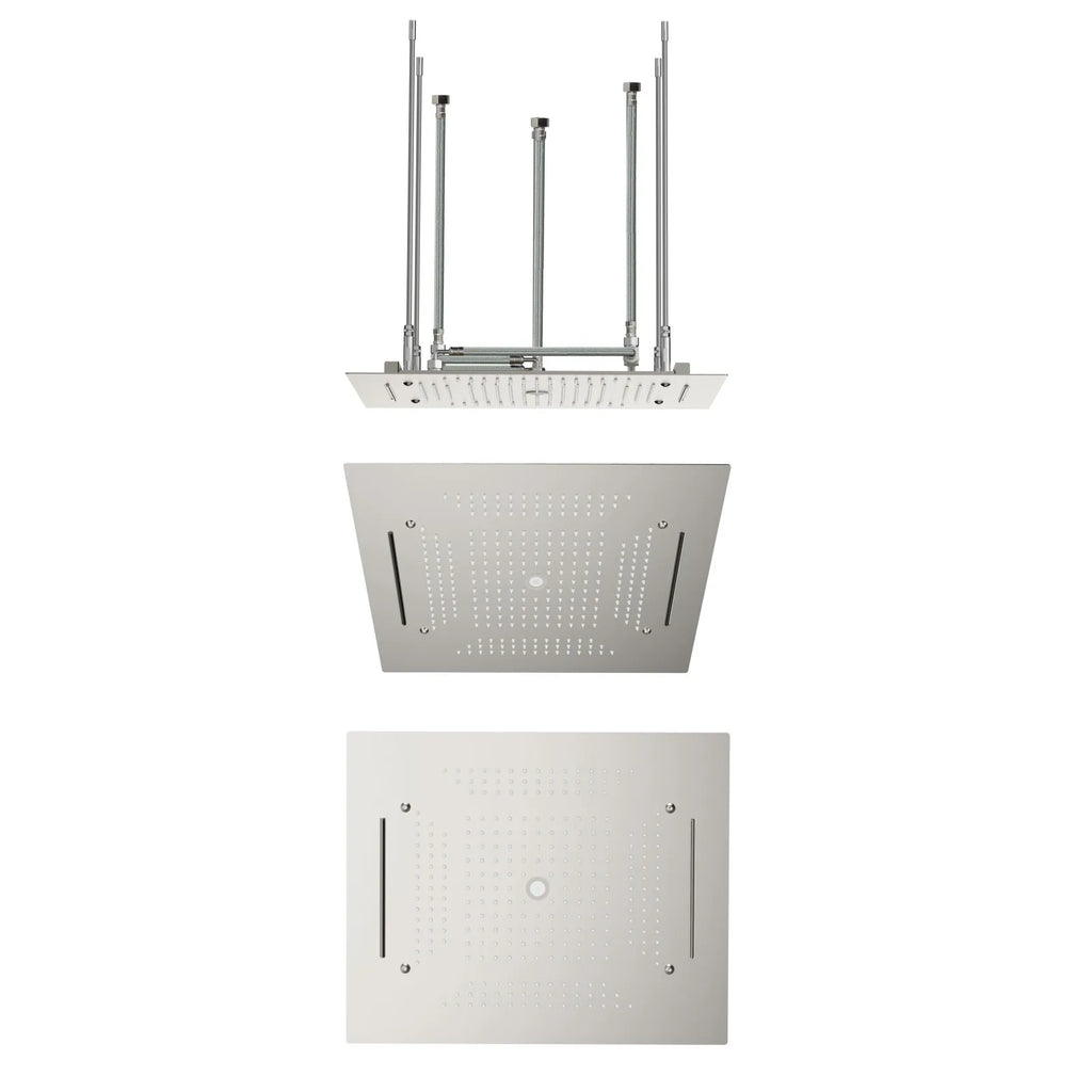 MAXTOR 500x500mm 3-Function Rain + Dual Waterfall + Water Column Ceiling Shower Head-SHF2003