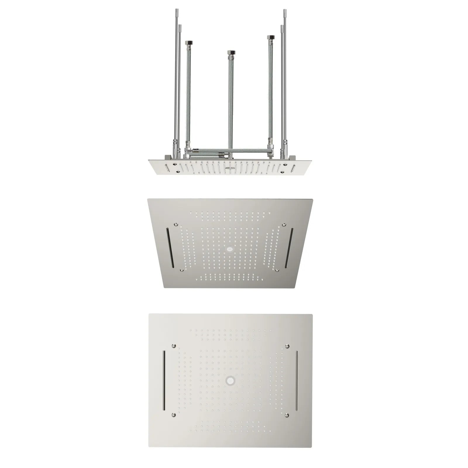 MAXTOR 500x500mm 3-Function Rain + Dual Waterfall + Water Column Ceiling Shower Head-SHF2003