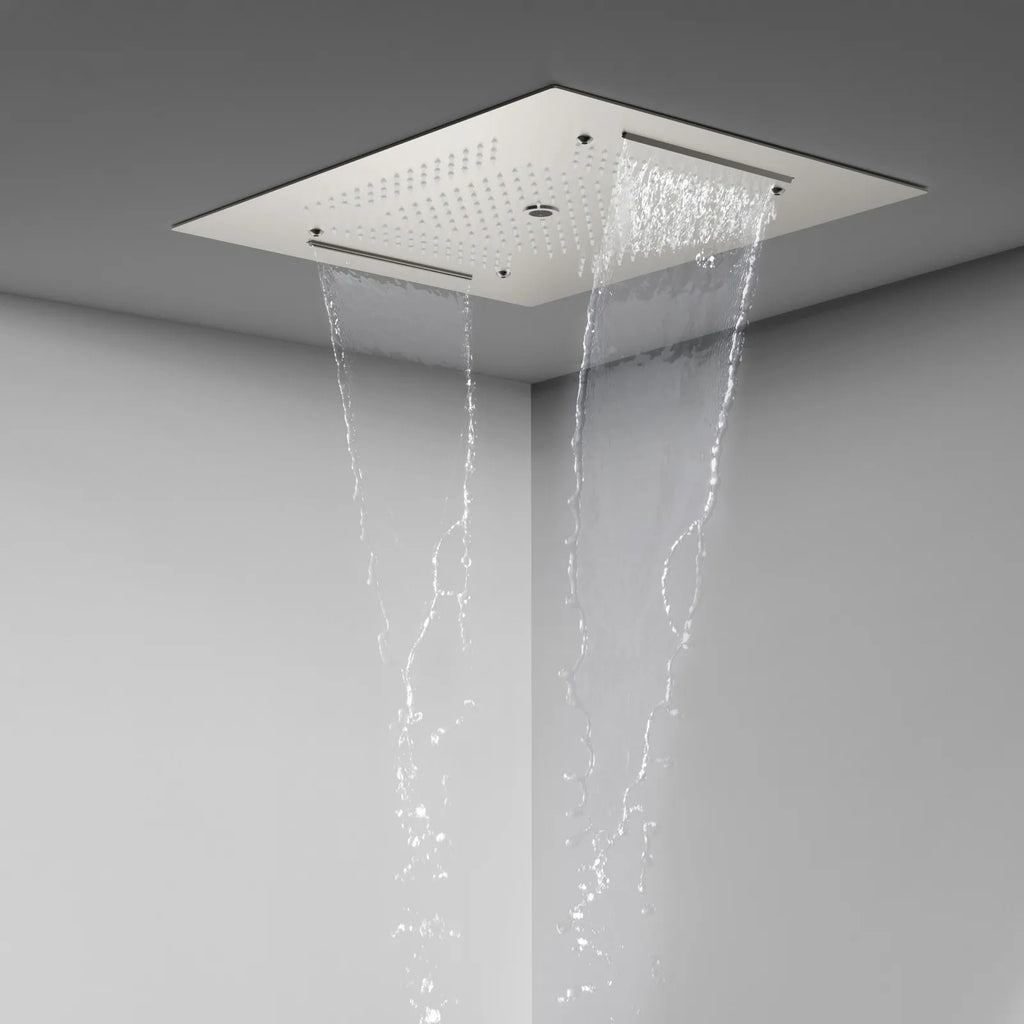 MAXTOR 500x500mm 3-Function Rain + Dual Waterfall + Water Column Ceiling Shower Head-SHF2003