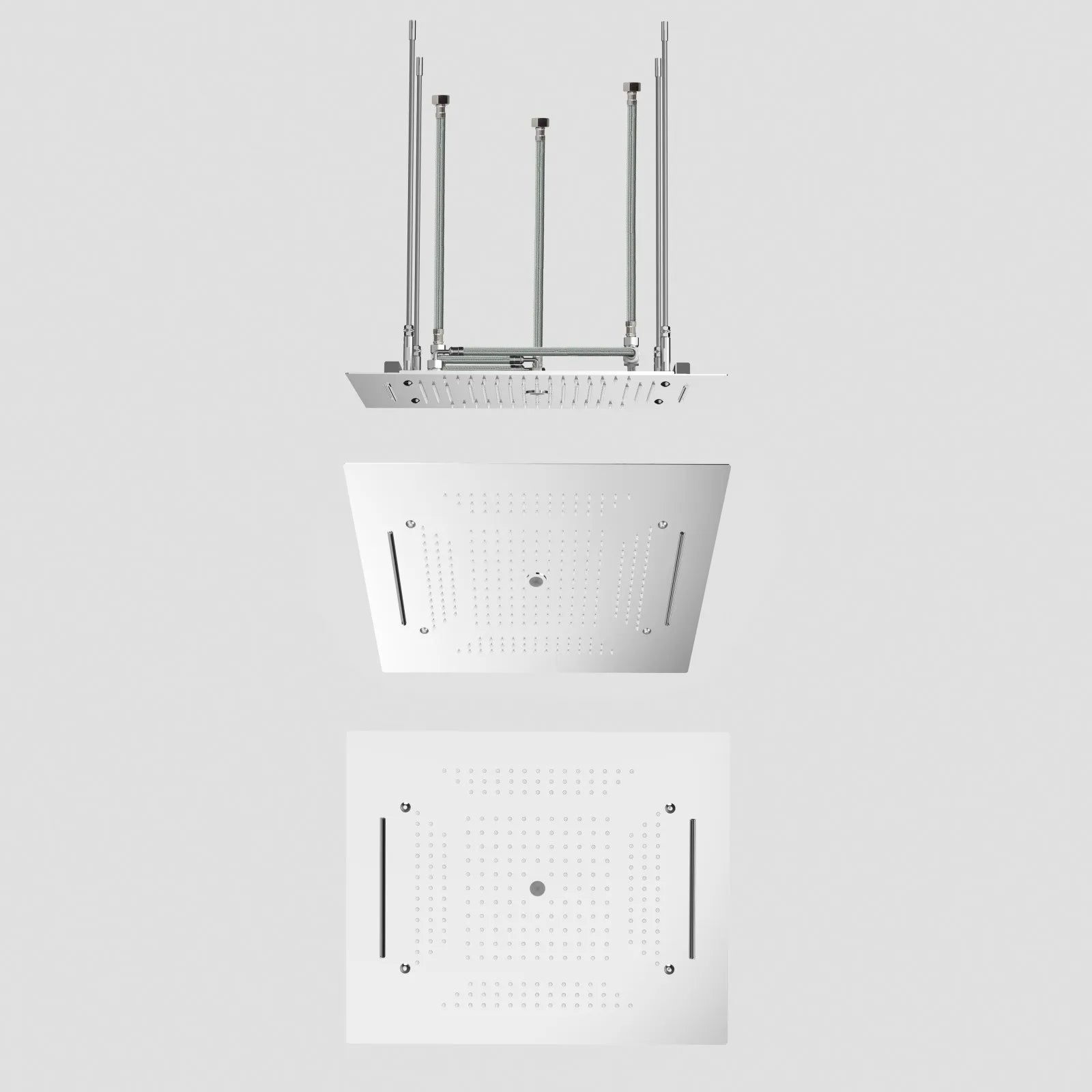 MAXTOR 500x500mm 3-Function Rain + Dual Waterfall + Water Column Ceiling Shower Head-SHF2003 Chrome