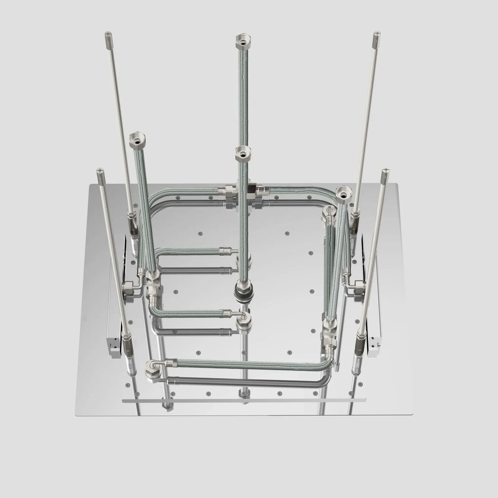 MAXTOR 500x500mm 3-Function Rain + Dual Waterfall + Water Column Ceiling Shower Head-SHF2003