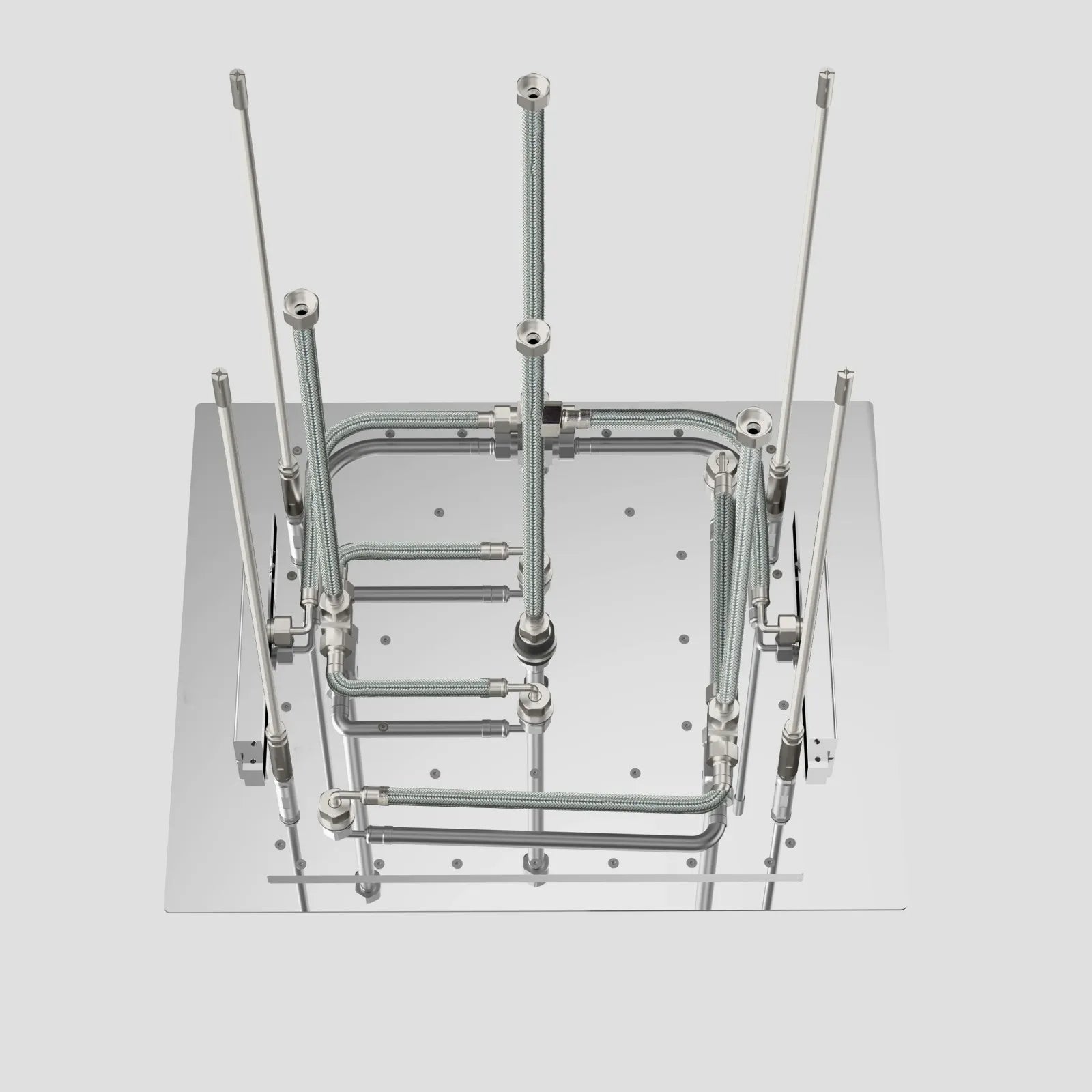 MAXTOR 500x500mm 3-Function Rain + Dual Waterfall + Water Column Ceiling Shower Head-SHF2003