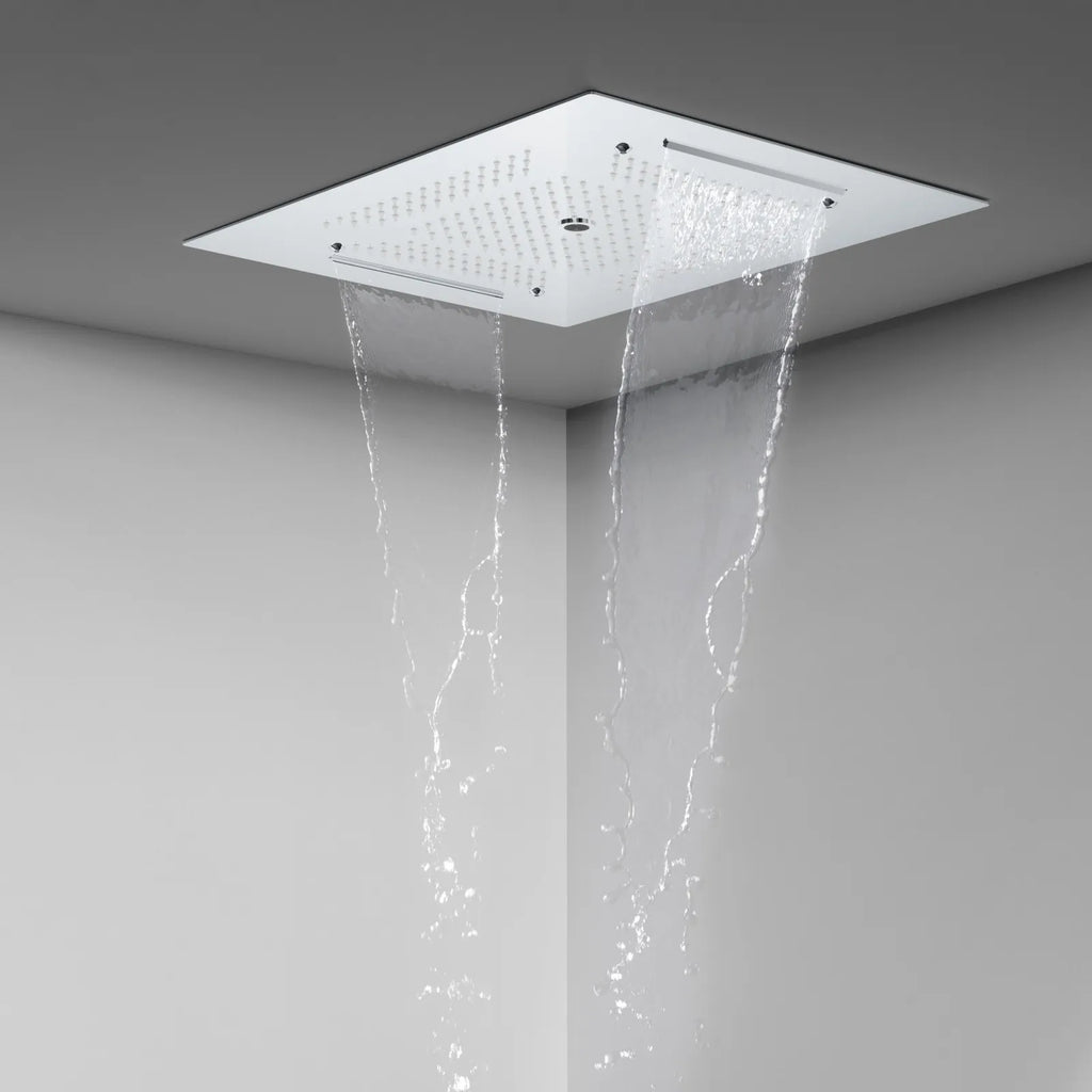 MAXTOR 500x500mm 3-Function Rain + Dual Waterfall + Water Column Ceiling Shower Head-SHF2003