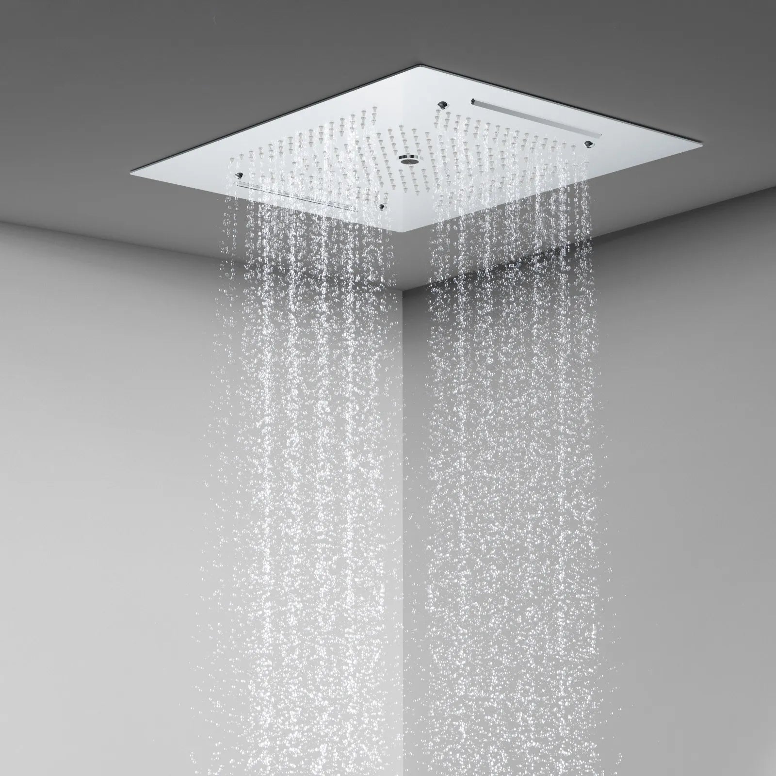MAXTOR 500x500mm 3-Function Rain + Dual Waterfall + Water Column Ceiling Shower Head-SHF2003
