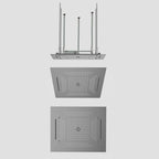 MAXTOR 500x500mm 3-Function Rain + Dual Waterfall + Water Column Ceiling Shower Head-SHF2003 Brushed Gun Metal