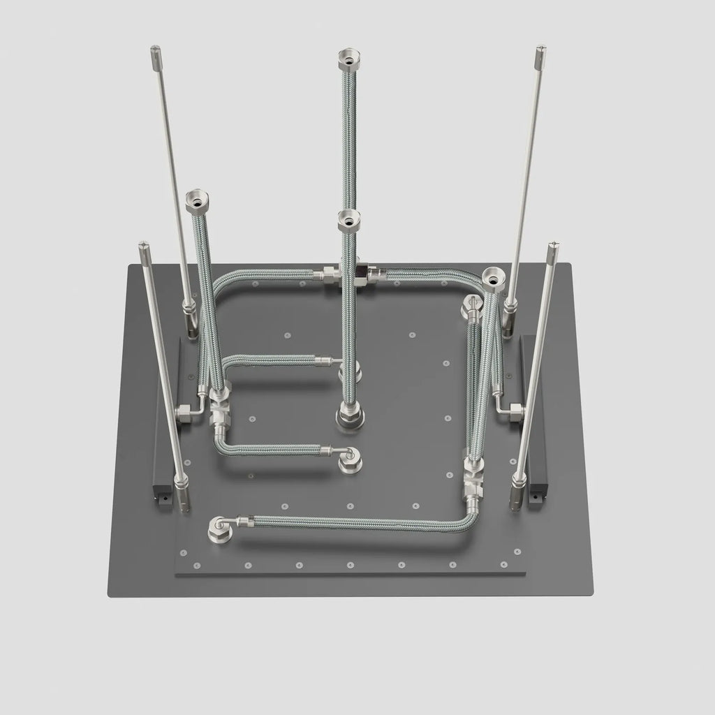 MAXTOR 500x500mm 3-Function Rain + Dual Waterfall + Water Column Ceiling Shower Head-SHF2003