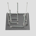 MAXTOR 500x500mm 3-Function Rain + Dual Waterfall + Water Column Ceiling Shower Head-SHF2003