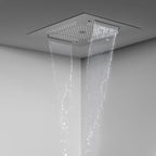 MAXTOR 500x500mm 3-Function Rain + Dual Waterfall + Water Column Ceiling Shower Head-SHF2003