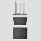 MAXTOR 500x500mm 3-Function Rain + Dual Waterfall + Water Column Ceiling Shower Head-SHF2003 Matte Black