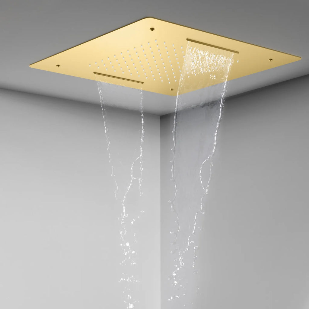MAXTOR 500x500mm 2-Function Rain & Dual Waterfall Ceiling Shower Head-SHF2012