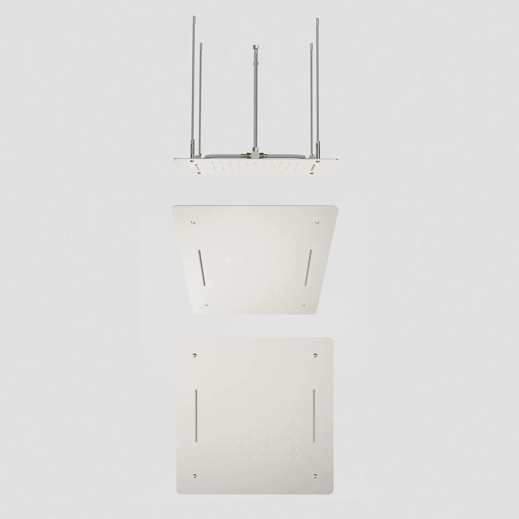 MAXTOR 500x500mm 2-Function Rain & Dual Waterfall Ceiling Shower Head-SHF2012 Brushed Nickel