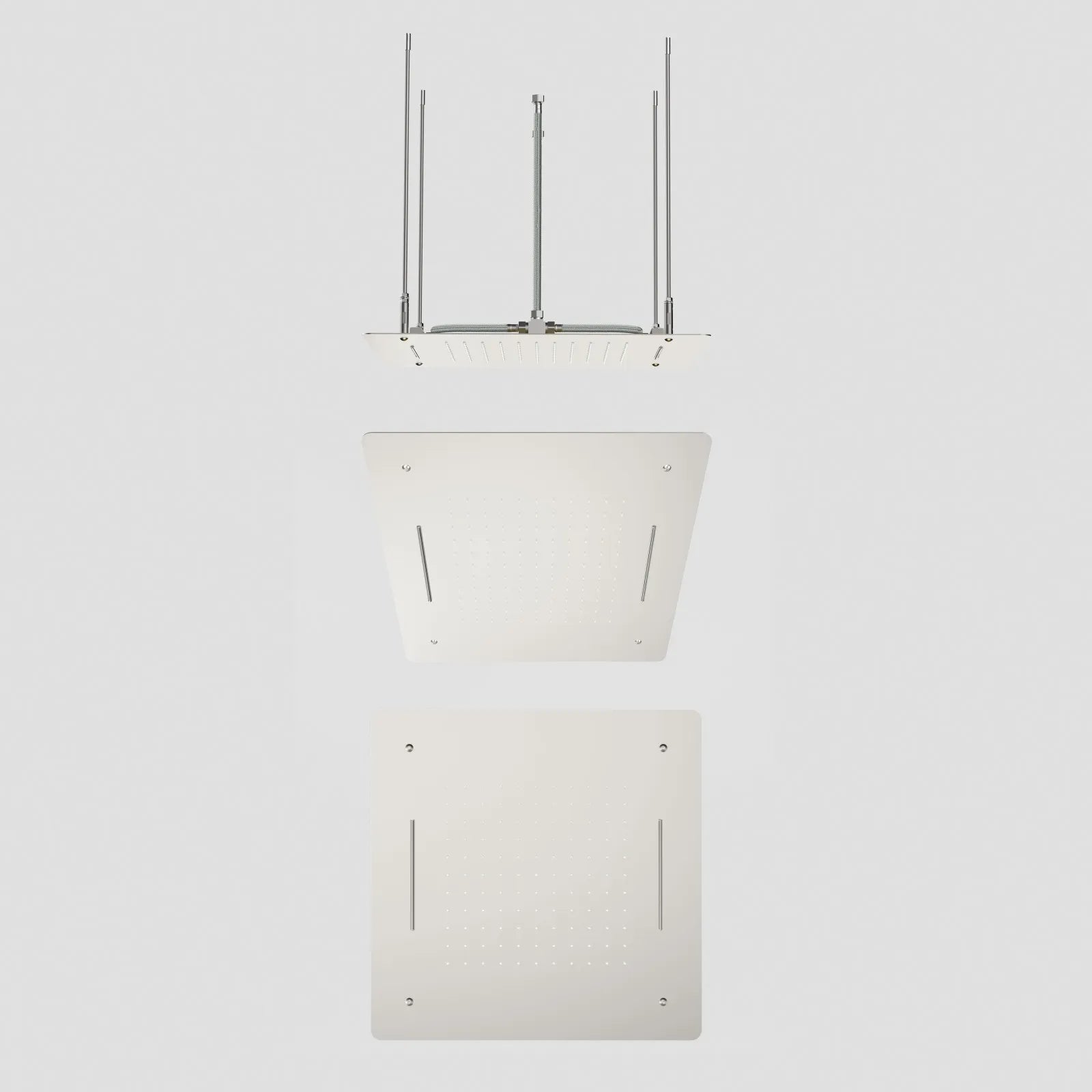 MAXTOR 500x500mm 2-Function Rain & Dual Waterfall Ceiling Shower Head-SHF2012 Brushed Nickel