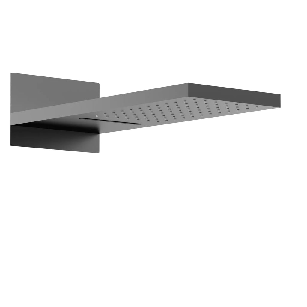 MAXTOR SHG2202 550x230mm 2-Function Wall-Mounted Rain & Waterfall Shower Head Brushed Gun Metal