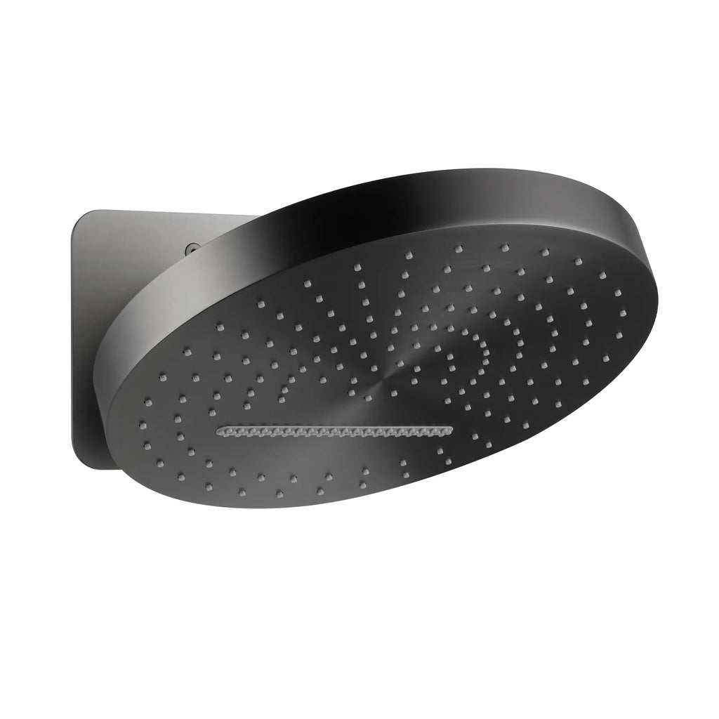 MAXTOR 2-Function Round Wall-Mounted Rain & Waterfall Shower Head-SHI0632 Matte Black