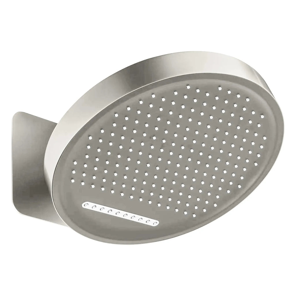 MAXTOR 2-Function Round Wall-Mounted Rain & Waterfall Shower Head-SHI0832 Brushed Nickel