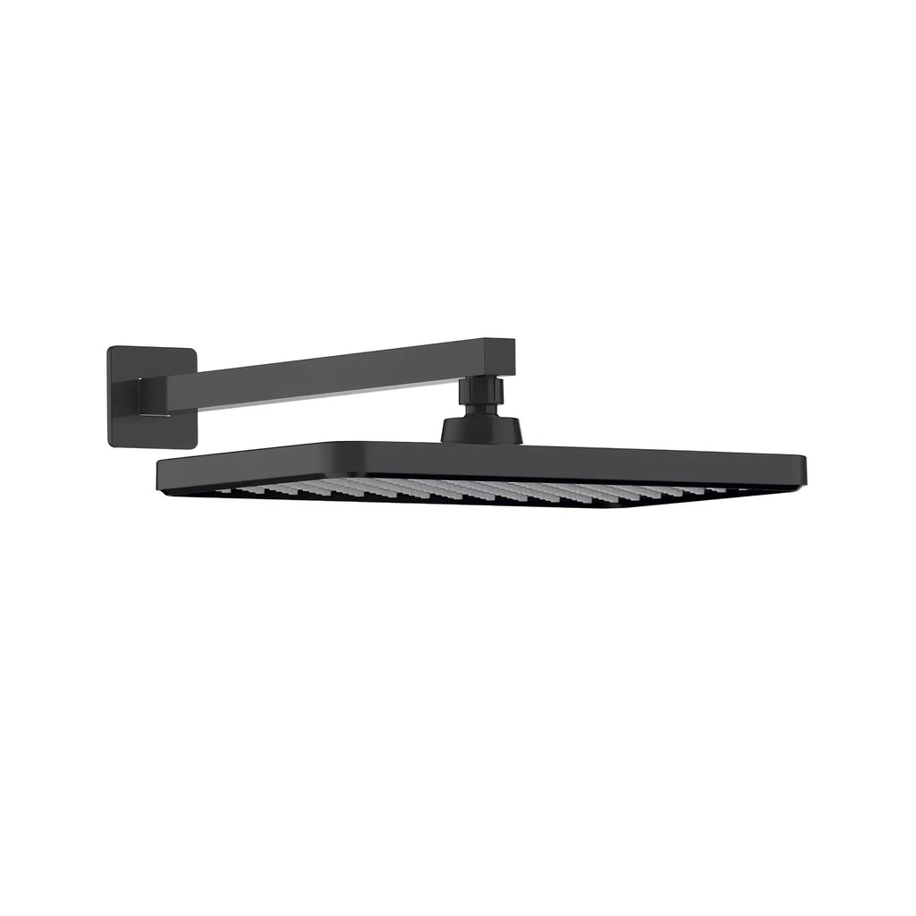 Square ABS Shower Head 320×210×11mm with SUS304 Arm-SHK0068 Matte Black