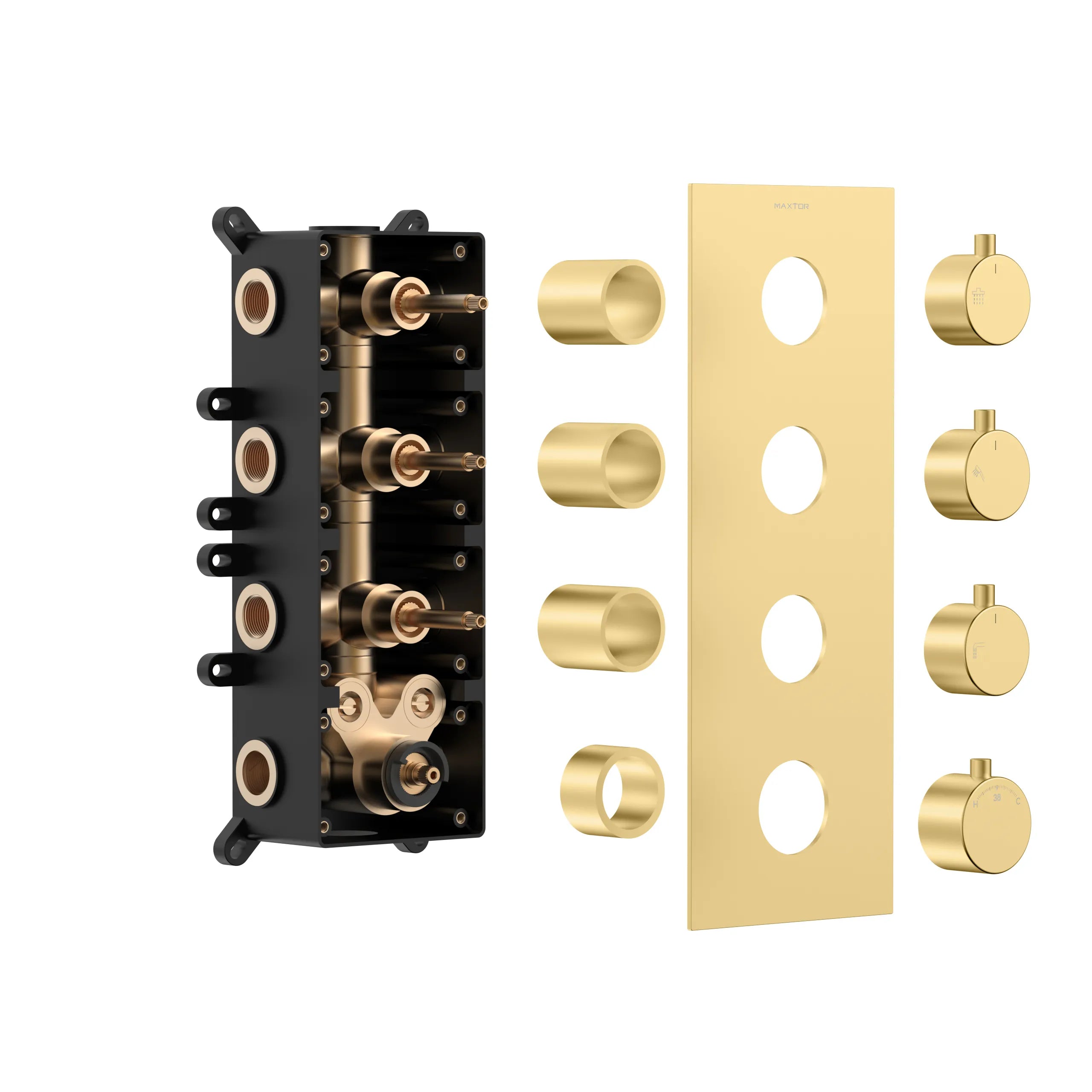 Modern Thermostatic Wall-concealed Shower Faucet Set AH513400