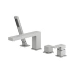 TF020000 4-Hole Roman Tub Faucet with Hand Shower Brushed Nickel