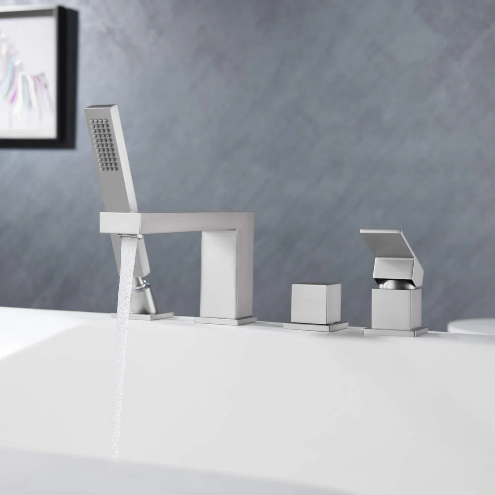 TF020000 4-Hole Roman Tub Faucet with Hand Shower