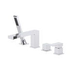 TF020000 4-Hole Roman Tub Faucet with Hand Shower Chrome