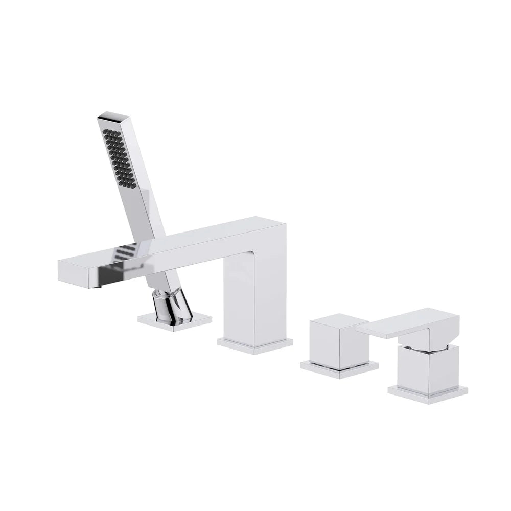 TF020000 4-Hole Roman Tub Faucet with Hand Shower Chrome