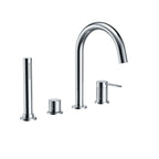 2 Way Deck Mounted Bathtub Faucet – Tub Filler with Handheld Shower – TF020033 Chrome