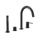 2 Way Deck Mounted Bathtub Faucet – Tub Filler with Handheld Shower – TF020033 Matte Black