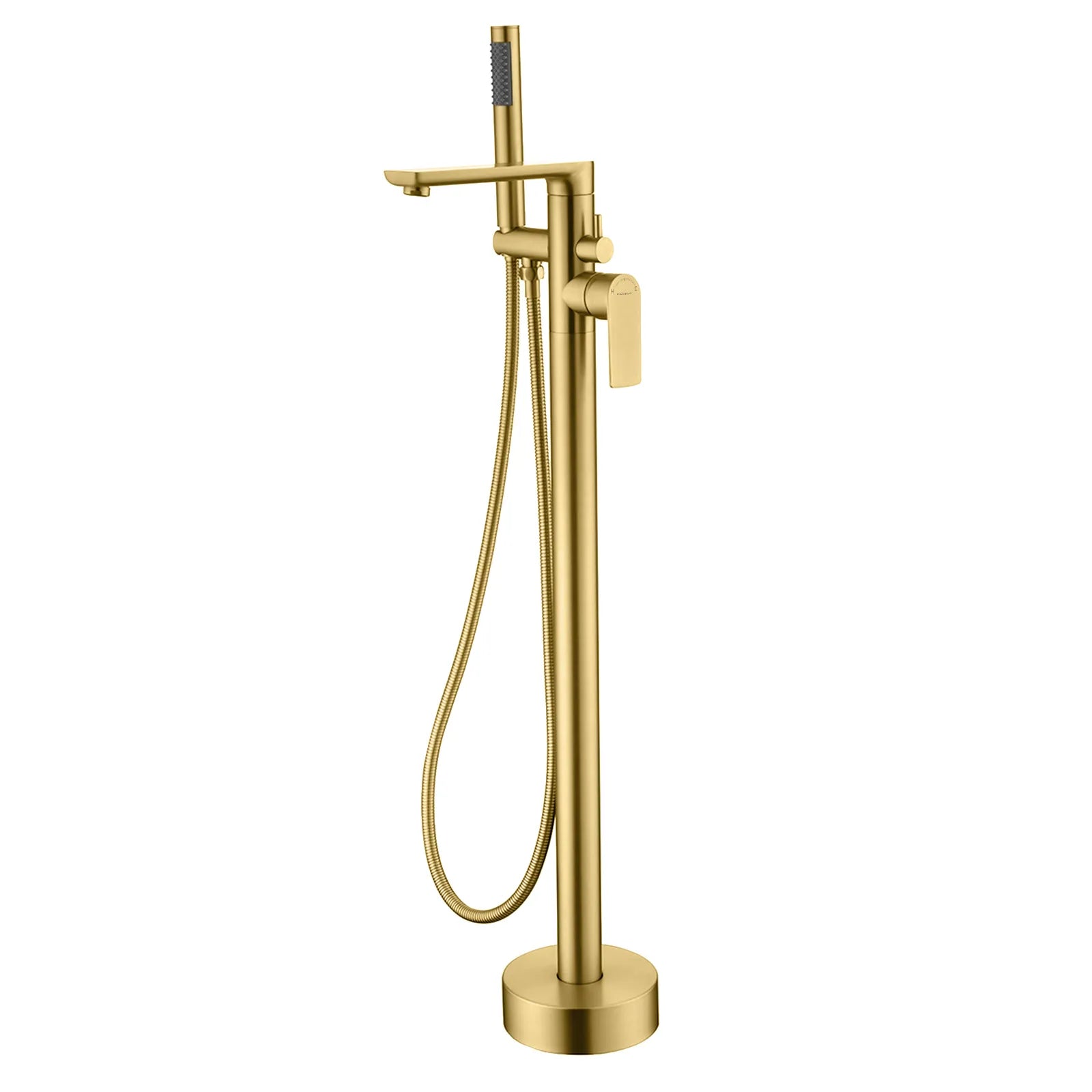 2 Way Free Standing Bathtub Faucet With Hand Shower-TF021003 Brushed Gold