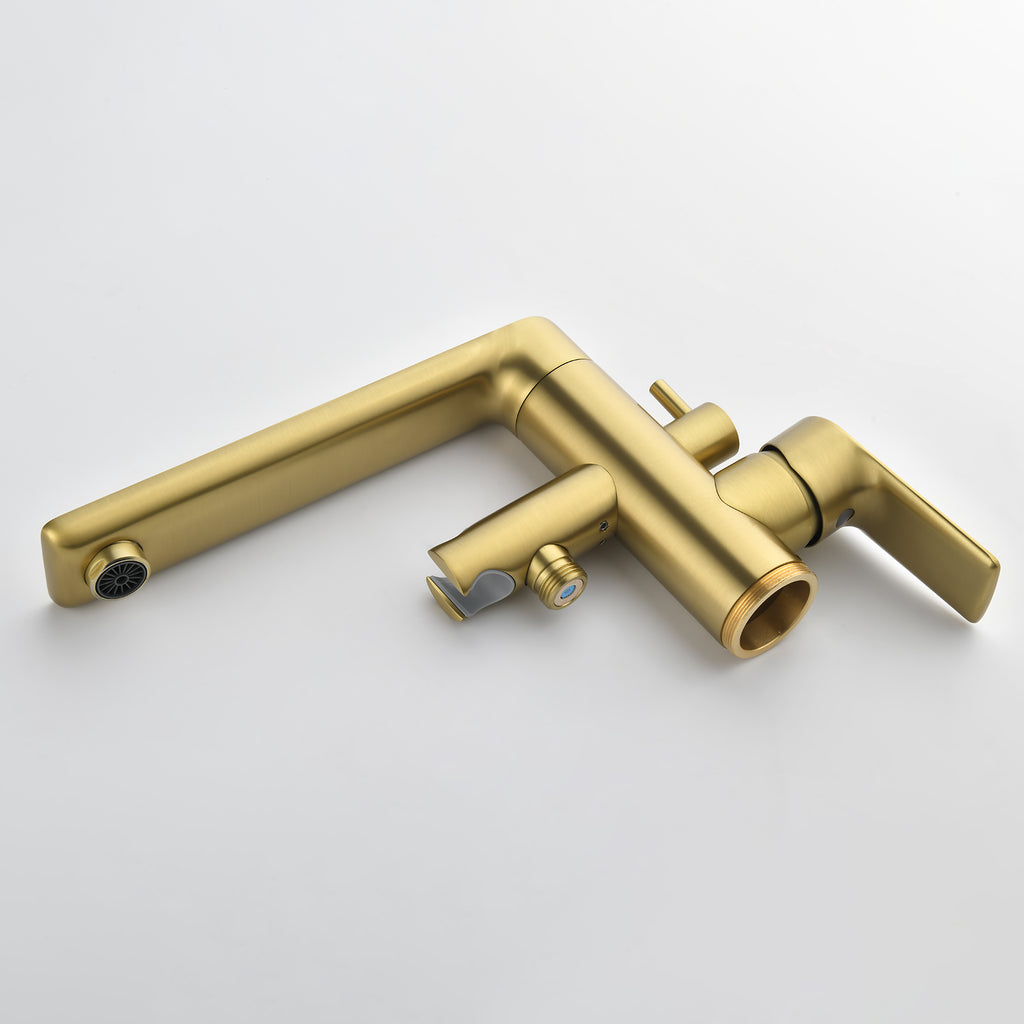 2 Way Free Standing Bathtub Faucet With Hand Shower-TF021003