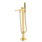 Aurora 2 Way Free Standing Bath Tub Faucet Wiith Shower TF021068 Brushed Gold