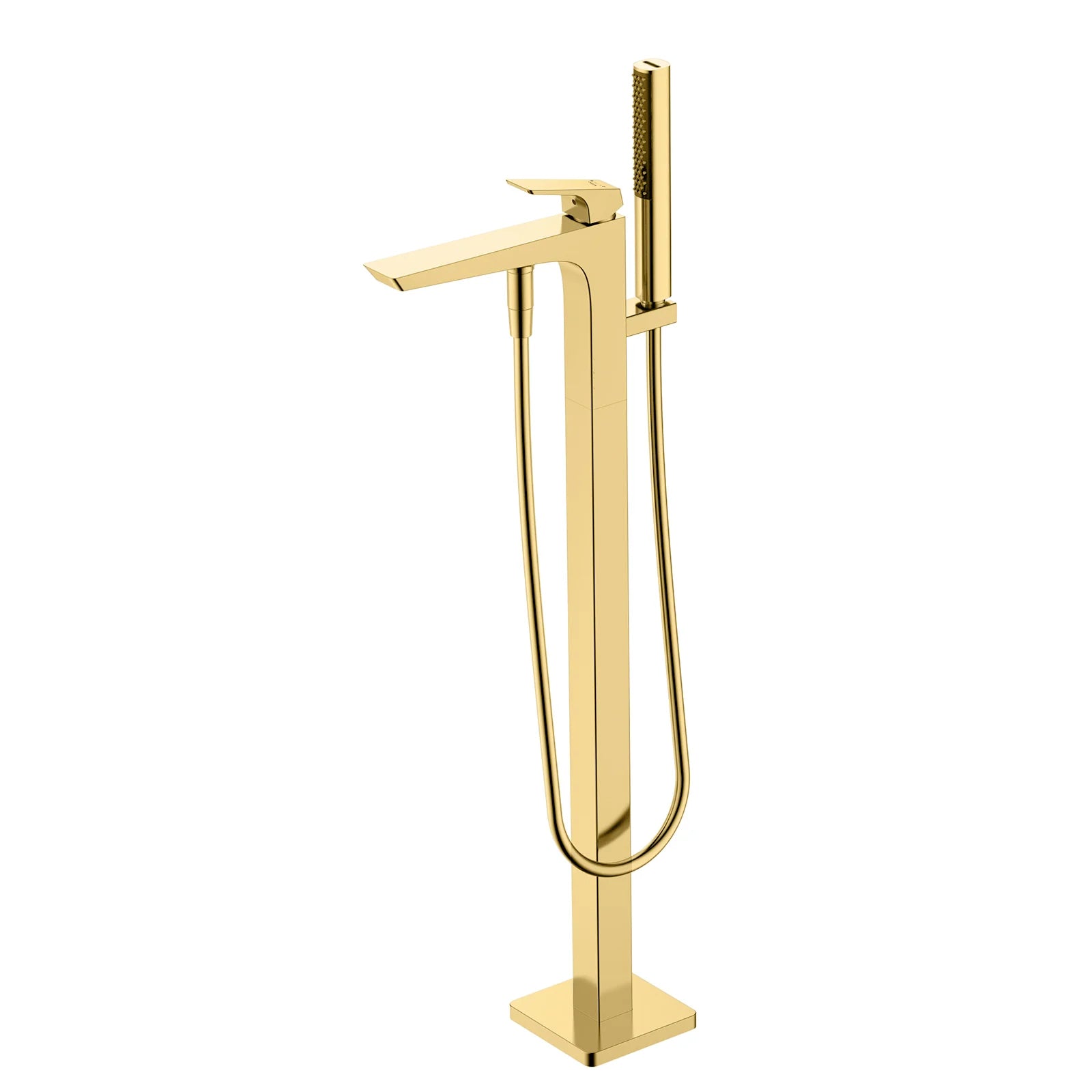 Aurora 2 Way Free Standing Bath Tub Faucet Wiith Shower TF021068 Brushed Gold