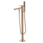 Free Standing Bathtub Faucet with Hand Shower – 2 Way Solid Brass Tub Filler Rose Gold